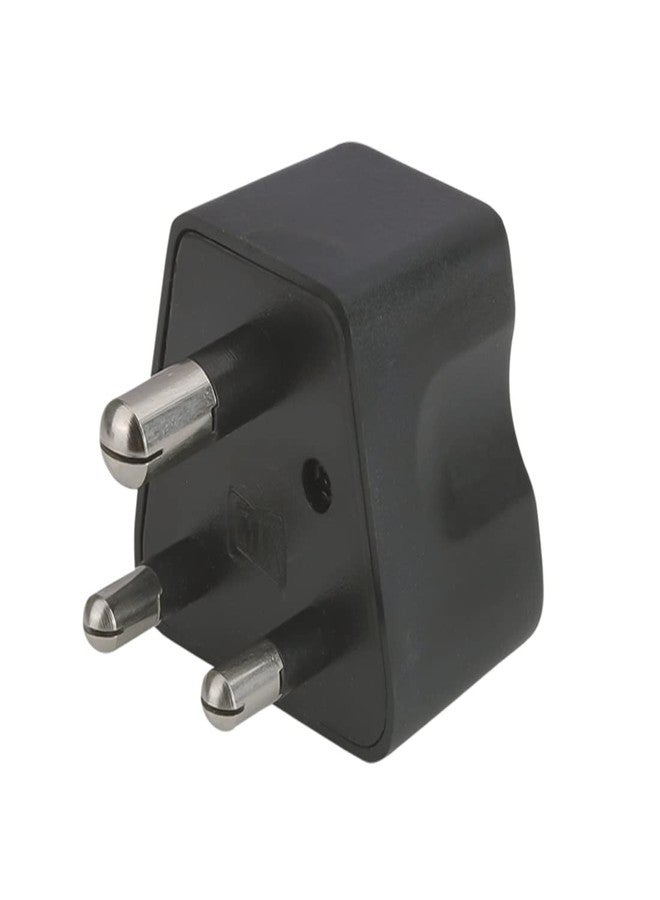 MX Universal 3 PIN Travel Adapter (Type D) India to USA UK China South Africa & More Conversion Plug for Home and Official use- Black (Pack of 5) - Image 3